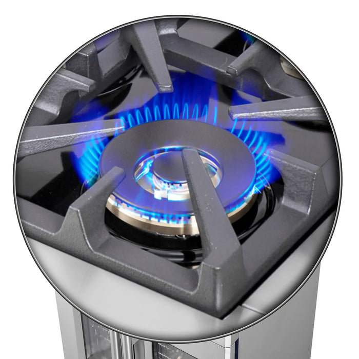 Forno Capriasca FFSGS6460-30 30" Freestanding French Door Gas Range, 4 Burners, Stainless Steel