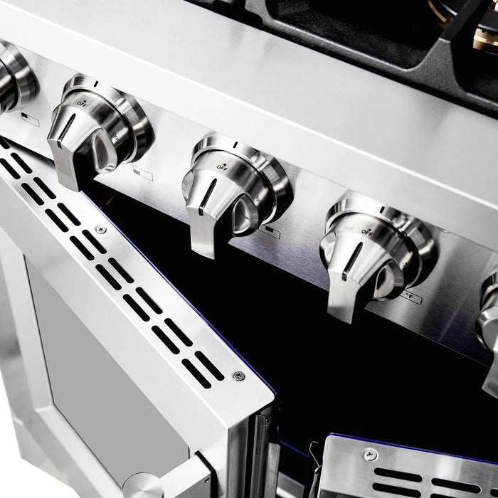 Forno Capriasca FFSGS6460-36 36" Freestanding French Door Gas Range, Stainless Steel