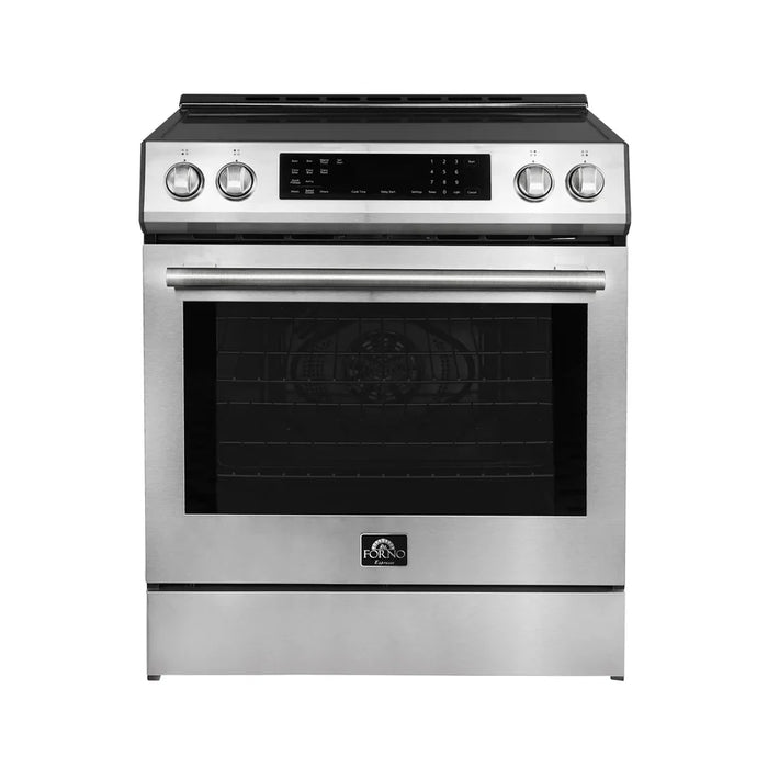 Forno Donatello Espresso FFSIN0905-30 30-Inch Slide-In Induction Range with Convection Oven and 5 Cooking Zones – Stainless Steel