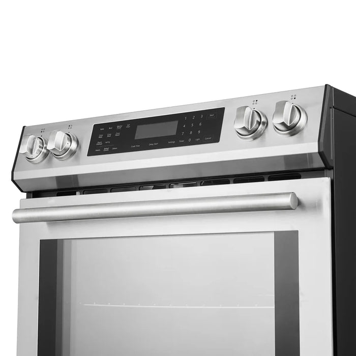 Forno Donatello Espresso FFSIN0905-30 30-Inch Slide-In Induction Range with Convection Oven and 5 Cooking Zones – Stainless Steel