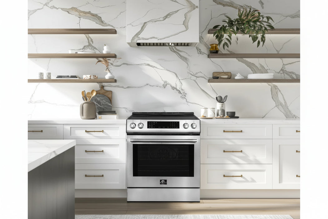 Forno 2-Piece Kitchen Appliance Package – 30″ Induction Range + 31″ Built-In Column Refrigerator – FBDL-015-01CAUS