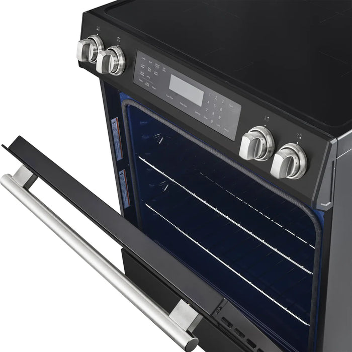 Forno Donatello Espresso FFSIN0905-30BLK 30-Inch Slide-In Induction Range with Convection Oven and 5 Cooking Zones – Black