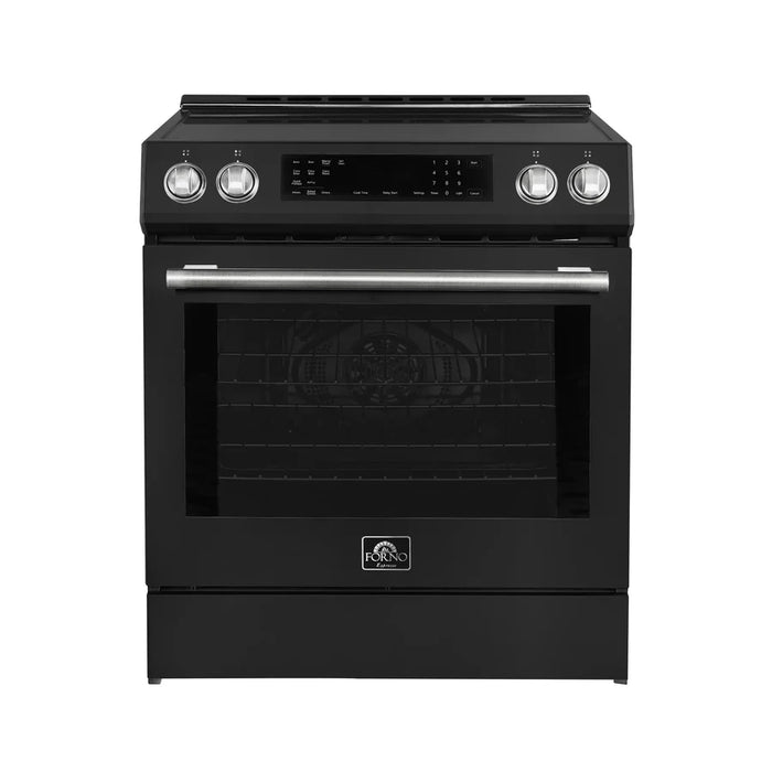 Forno Donatello Espresso FFSIN0905-30BLK 30-Inch Slide-In Induction Range with Convection Oven and 5 Cooking Zones – Black