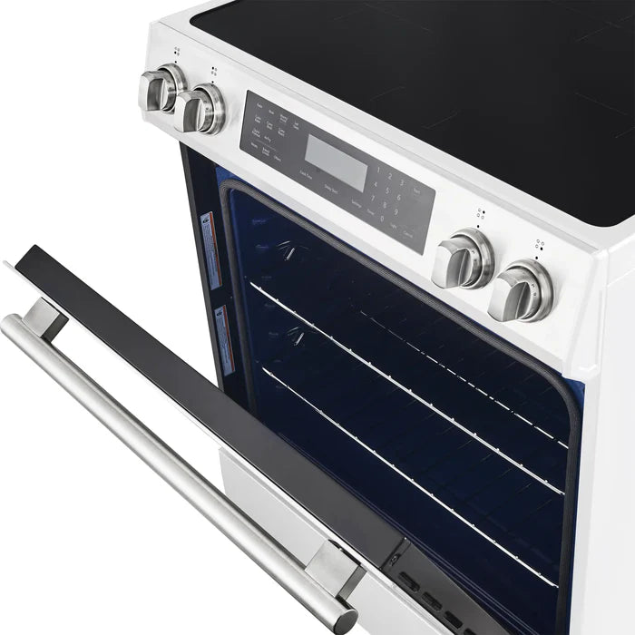Forno 2-Piece Kitchen Appliance Package – 30″ White Induction Range + 36″ White French Door Refrigerator – FBDL-015-08CAUS