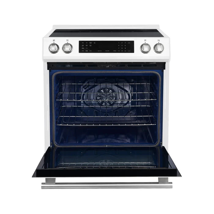 Forno 2-Piece Kitchen Appliance Package – 30″ White Induction Range + 36″ White French Door Refrigerator – FBDL-015-09CAUS