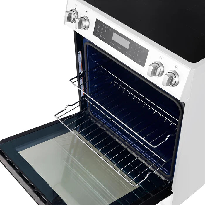 Forno 2-Piece Kitchen Appliance Package – 30″ White Induction Range + 36″ White French Door Refrigerator – FBDL-015-09CAUS