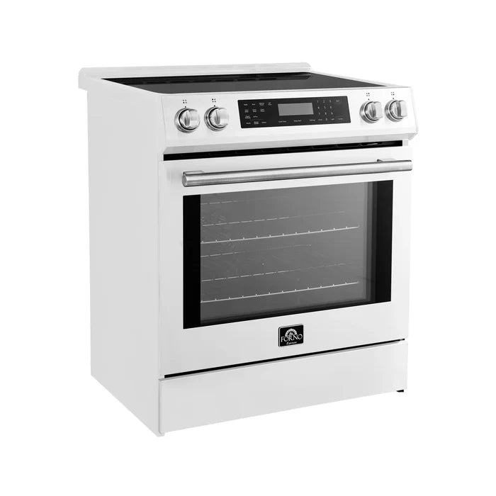 Forno 2-Piece Kitchen Appliance Package – 30″ White Induction Range + 31″ White Built-In Column Refrigerator – FBDL-015-07CAUS