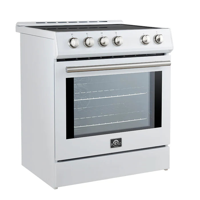 Forno 2-Piece Kitchen Appliance Package – 30″ White Induction Range + 36″ White French Door Refrigerator – FBDL-014-08CAUS