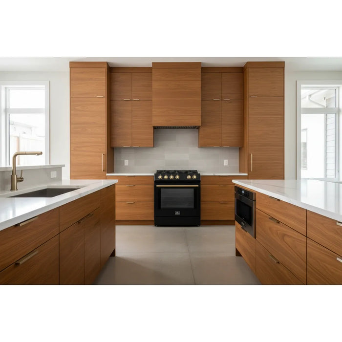 Forno Leonardo Espresso FFSIN0982-30BLK 30-Inch Slide-In Induction Range with Convection Oven and 5 Cooking Zones – Black