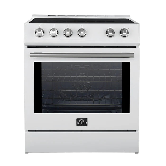 Forno 2-Piece Kitchen Appliance Package – 30″ White Induction Range + 31″ White Built-In Column Refrigerator – FBDL-014-07CAUS