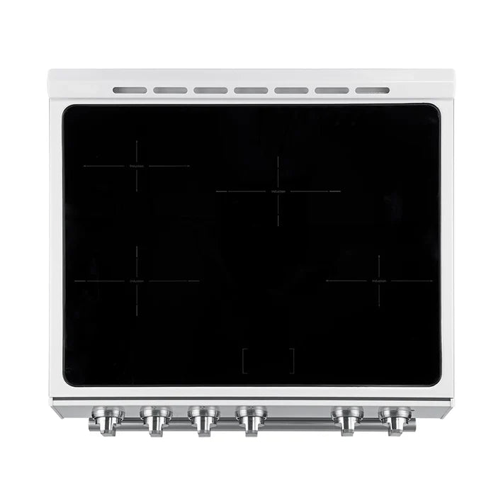 Forno 2-Piece Kitchen Appliance Package – 30″ White Induction Range + 31″ White Built-In Column Refrigerator – FBDL-014-10CAUS