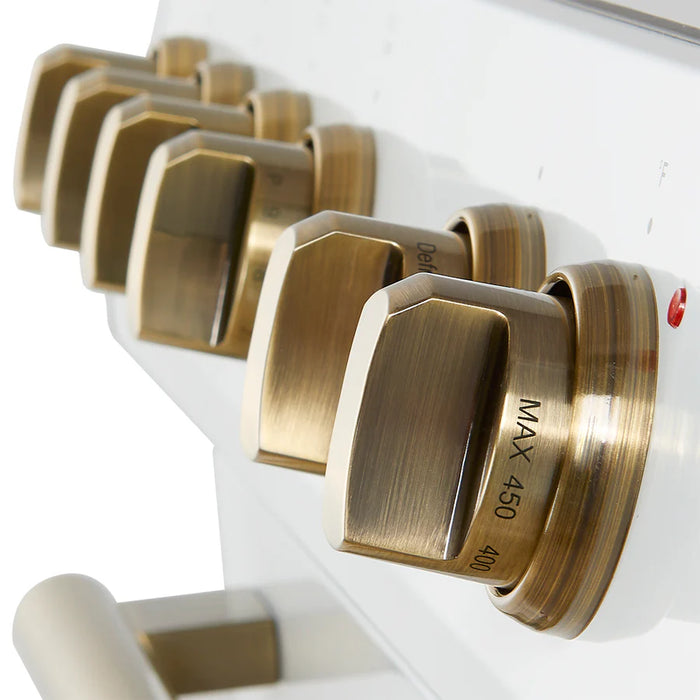 Forno Leonardo Espresso FFSIN0982-30WHT 30-Inch Slide-In Induction Range with Convection Oven and 5 Cooking Zones – White