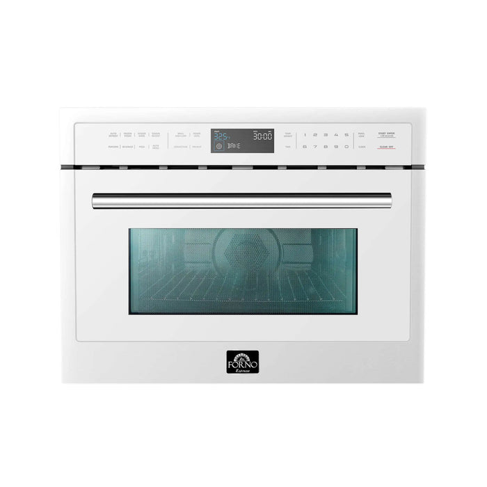 Forno Oliena FMWDR3093-24WHT 24″ White Built-In Microwave Convection Drawer, 1.2 cu ft, 1000 W, Touch Controls