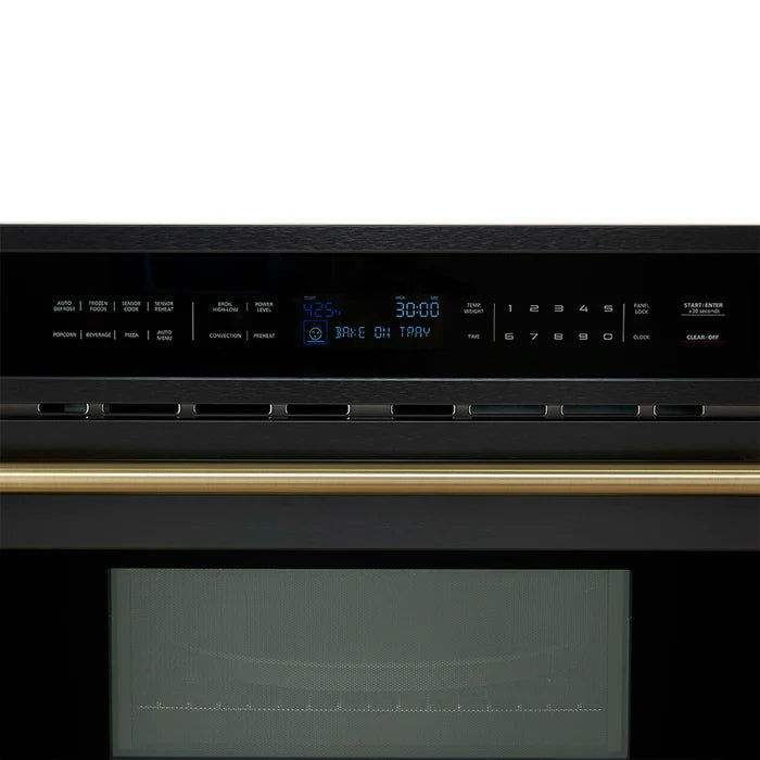 Forno FBDL-025-03CAUS Appliance Package – FBOEL1333-30BLK Electric Range + FMWDR3093-30BLK Built-In Microwave Convection Oven (Black)