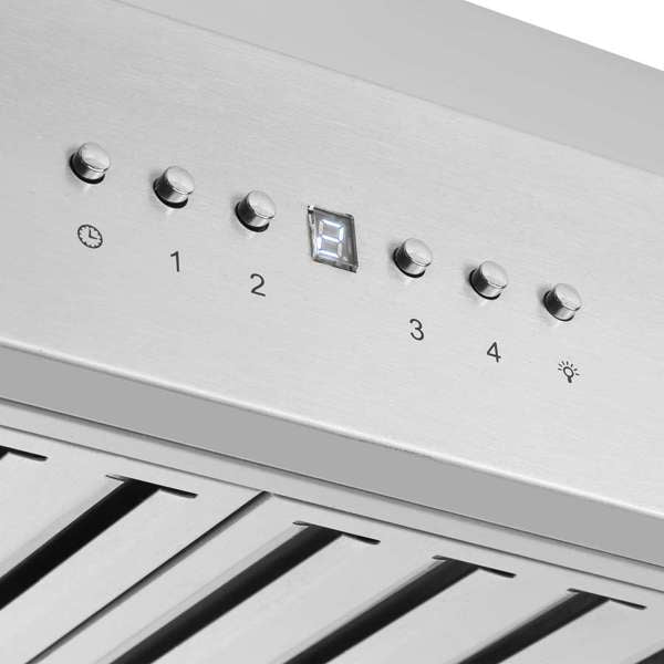 Forno Coppito 36-Inch Island Range Hood, Stainless Steel with LED Lighting and Adjustable Fan Speeds – Model FRHIS5129-36