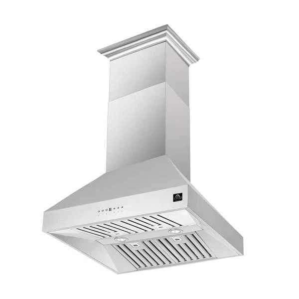 Forno Coppito 36-Inch Island Range Hood, Stainless Steel with LED Lighting and Adjustable Fan Speeds – Model FRHIS5129-36