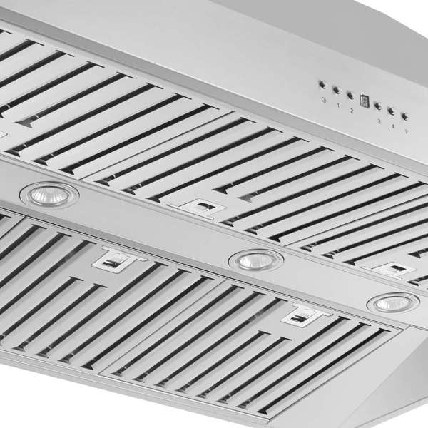 Forno Coppito 48-Inch Island Range Hood, Stainless Steel with LED Lighting and Adjustable Fan Speeds – Model FRHIS5129-48