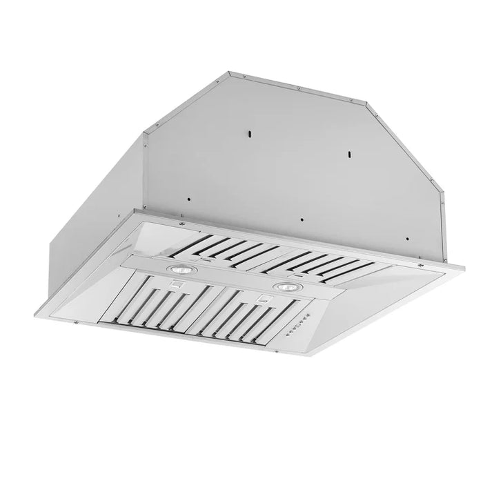 Forno Altilia 30-Inch Insert Range Hood, Stainless Steel with LED Lighting and Baffle Filters – Model FRHRE5337-30