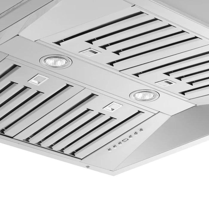 Forno Altilia 30-Inch Insert Range Hood, Stainless Steel with LED Lighting and Baffle Filters – Model FRHRE5337-30