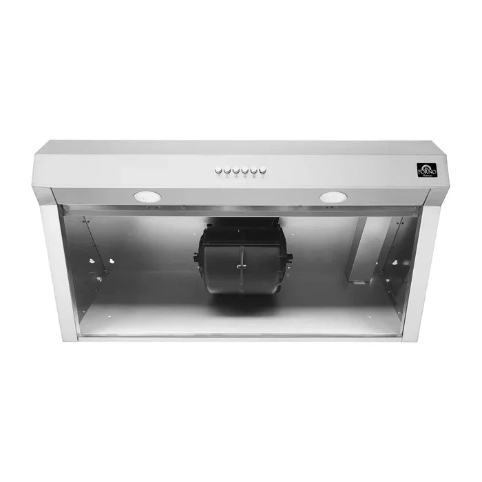 Forno 4-Piece Kitchen Appliance Package – 30-Inch Electric Range, 30-Inch Under-Cabinet Range Hood, 31-Inch Built-In Refrigerator & 24-Inch Built-In Dishwasher – FBDL-010-01US
