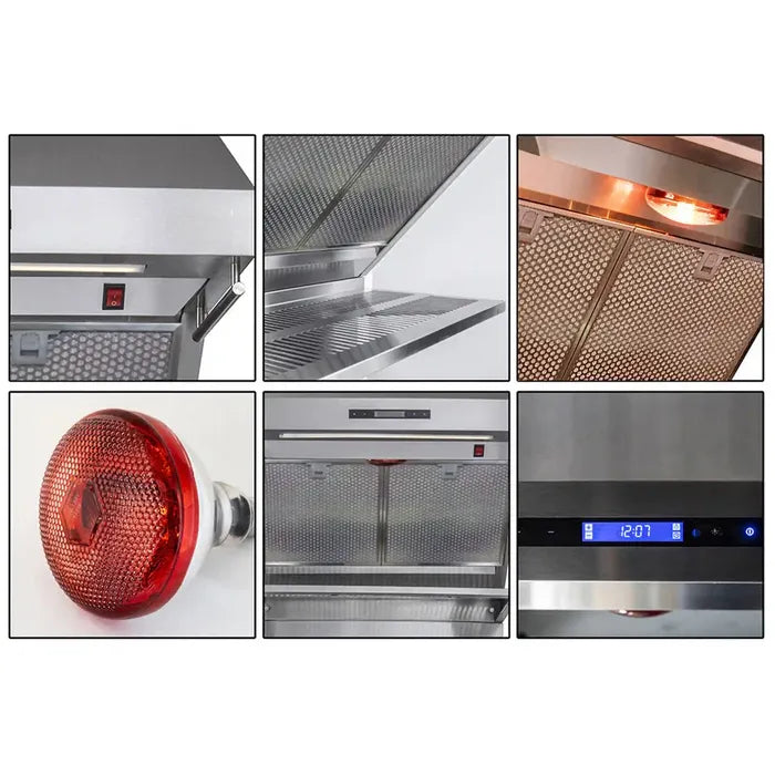 Forno Arezzo 30″ Wall-Mounted Range Hood with Hybrid Filters & Backsplash – 600 CFM Heavy Duty (FRHWM5029-30HB)