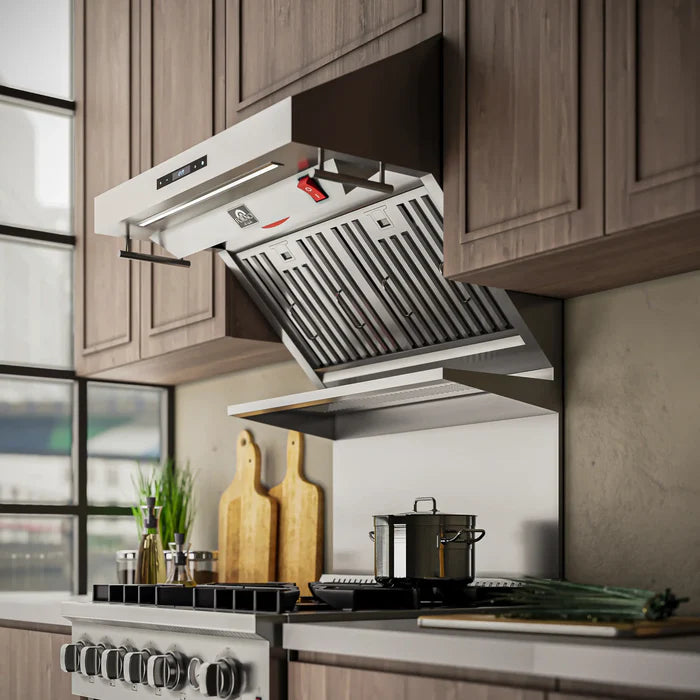 Forno Arezzo 30″ Wall-Mounted Range Hood with Hybrid Filters & Backsplash – 600 CFM Heavy Duty (FRHWM5029-30HB)