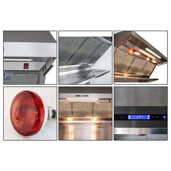 FORNO Savona 48‑Inch Wall Mount Range Hood – 1200 CFM Stainless Steel Wall‑Mounted Range Hood with Baffle Filters & Backsplash (FRHWM5029‑48)