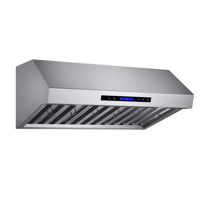 Forno Palazzo FRHWM5030-36 36-Inch Wall Mounted Range Hood – Stainless Steel, Heavy Duty Baffle Filters, Remote Control