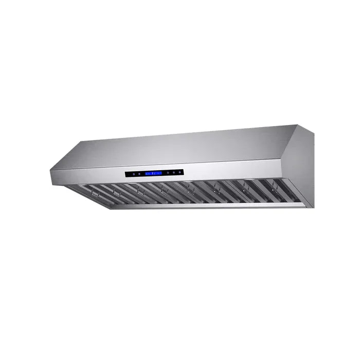 Forno Palazzo FRHWM5030-48 48-Inch Wall Mounted Range Hood – Stainless Steel, Heavy Duty Baffle Filters, Remote Control