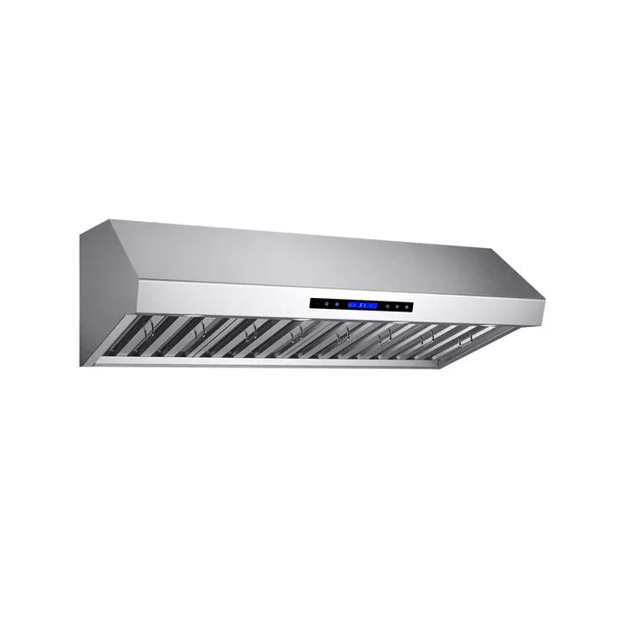 Forno Palazzo FRHWM5030-48 48-Inch Wall Mounted Range Hood – Stainless Steel, Heavy Duty Baffle Filters, Remote Control