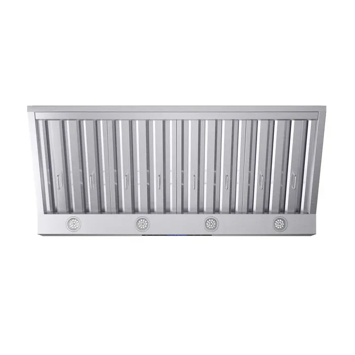 Forno Palazzo FRHWM5030-48 48-Inch Wall Mounted Range Hood – Stainless Steel, Heavy Duty Baffle Filters, Remote Control