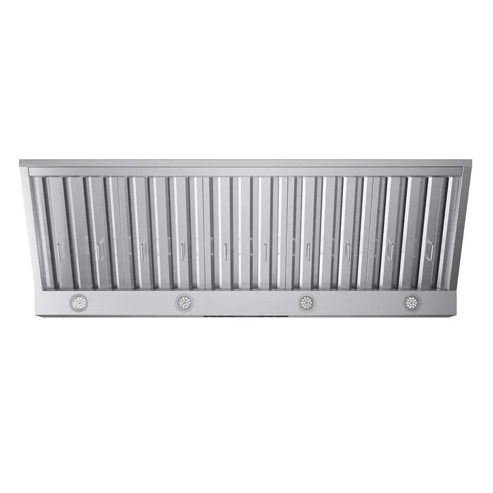 Forno Palazzo FRHWM5030-60 60-Inch Wall Mounted Range Hood – Stainless Steel, Heavy Duty Baffle Filters, Remote Control