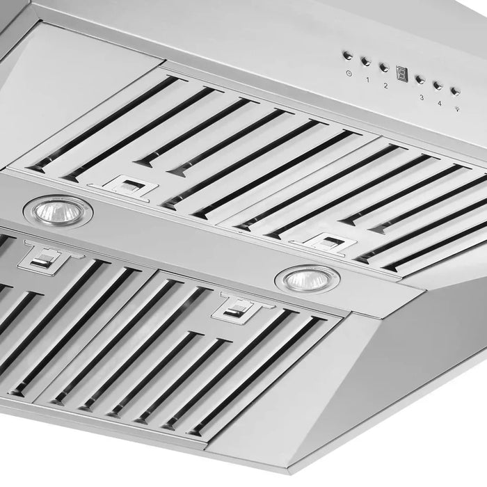 Forno Orvieto 30-Inch Wall Mount Range Hood, Stainless Steel, Heavy Duty with LED Lighting – Model FRHWM5094-30