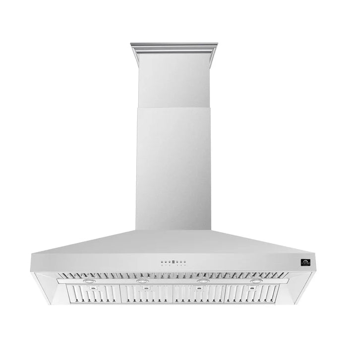 Forno Orvieto 60-Inch Wall Mount Range Hood, Stainless Steel, Heavy Duty with LED Lighting – Model FRHWM5094-60