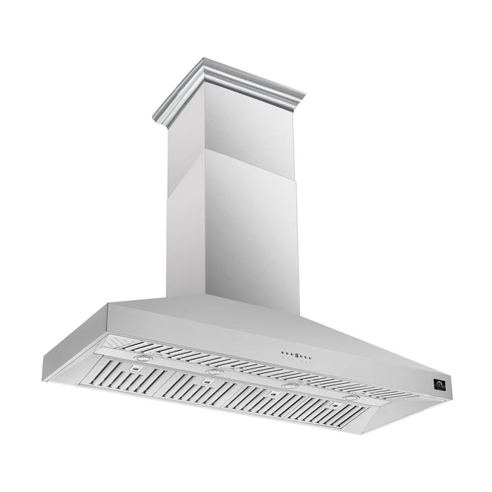 Forno Orvieto 60-Inch Wall Mount Range Hood, Stainless Steel, Heavy Duty with LED Lighting – Model FRHWM5094-60