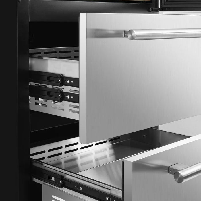 Forno Celano FWCDR6697‑30S 30″ Dual Zone Wine & Beverage Cooler, Stainless Steel, 21.3 cu.ft, Built-In or Freestanding