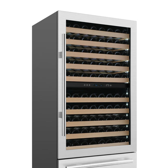 Forno Celano FWCDR6697‑30S 30″ Dual Zone Wine & Beverage Cooler, Stainless Steel, 21.3 cu.ft, Built-In or Freestanding