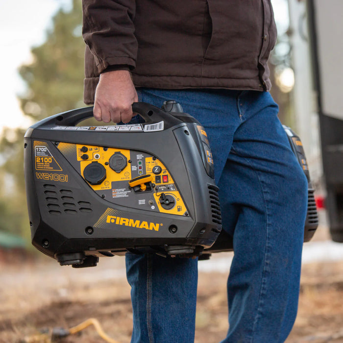 Firman Power Equipment W01784 1700W Inverter Generator with Recoil Start, 2100 Starting Watts, 120V