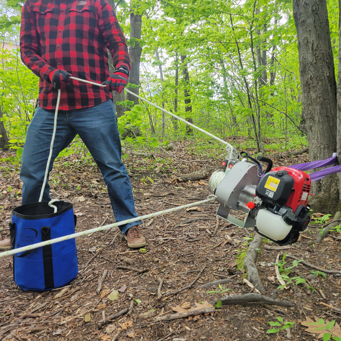 Portable Winch PCW4000-A Gas-Powered Pulling Winch – Honda GX50 Engine with Automatic Anti-Rollback