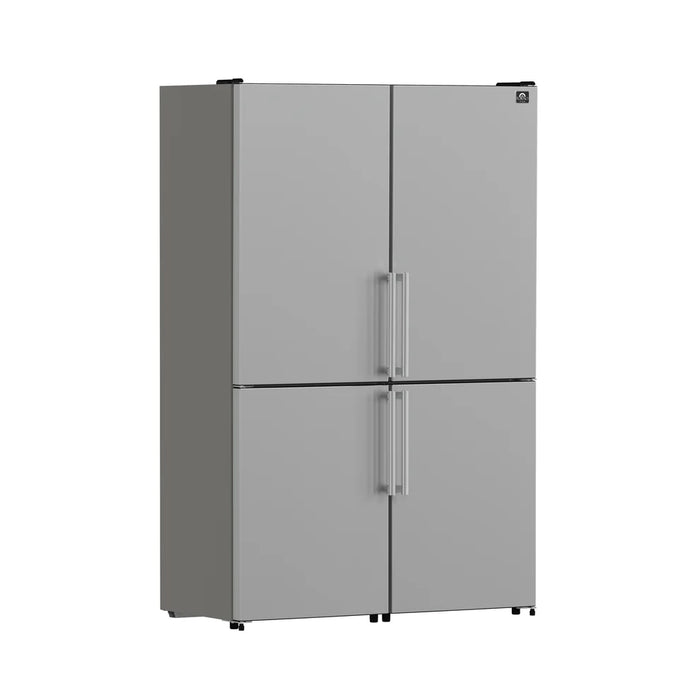 Forno Guardia FFFFD1778‑48 46.8″ Stainless Steel Side‑by‑Side Bottom Freezer Refrigerator, 21.6 cu ft