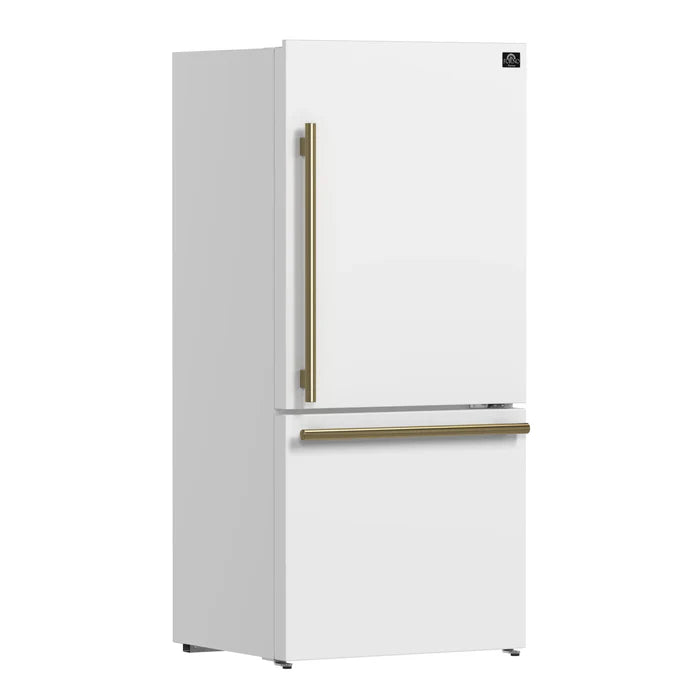 Forno 2-Piece Kitchen Appliance Package – 30-Inch Electric Range & 31-Inch Built-In Refrigerator in White – FBDL-003-03US
