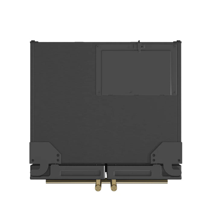 Forno Gallipoli Espresso FFFFD1974-31BLK 30″ Black French Door Refrigerator with Bottom Freezer, 17.5 cu ft