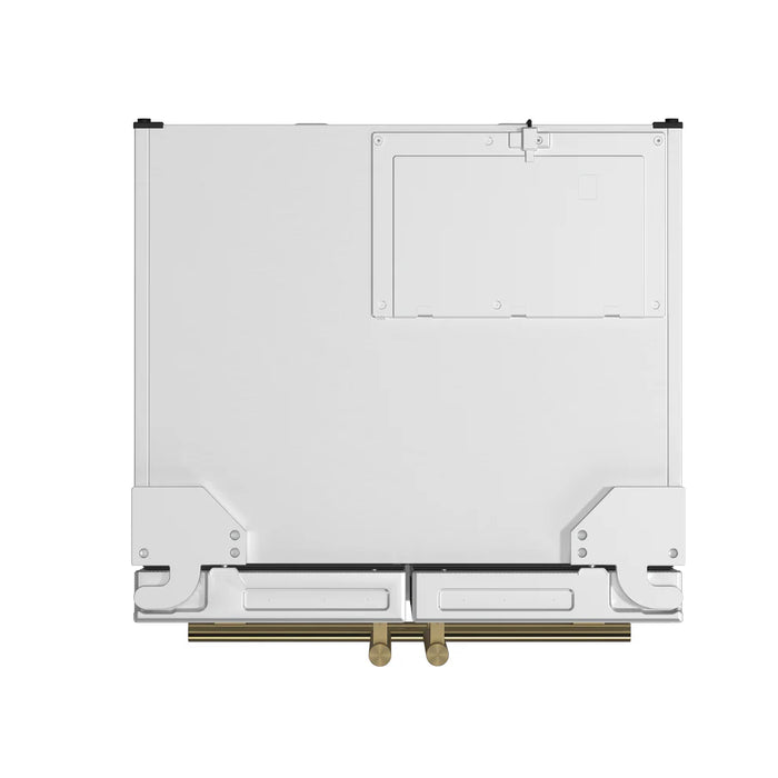 Forno Gallipoli Espresso FFFFD1974-31WHT 30″ White French Door Refrigerator with Bottom Freezer, 17.5 cu ft