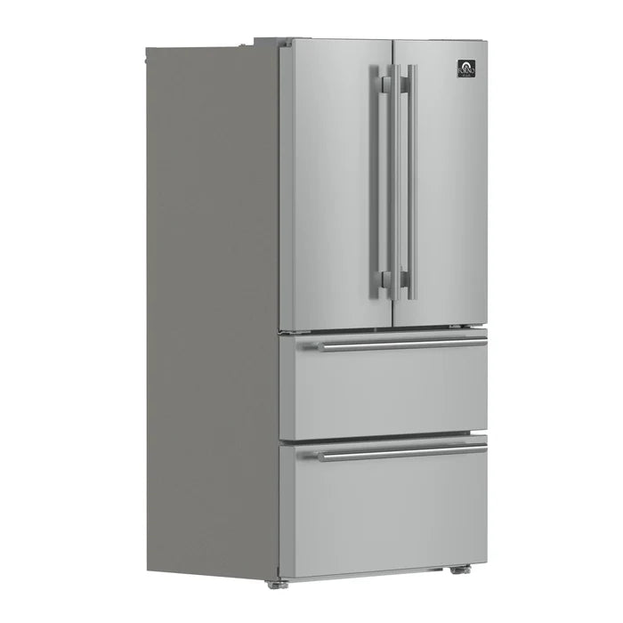 Forno 3-Piece Professional Kitchen Appliance Package – 36-Inch Gas Range, 36-Inch Built-In Refrigerator & 24-Inch Built-In Dishwasher – FBDL-009-01CAUS