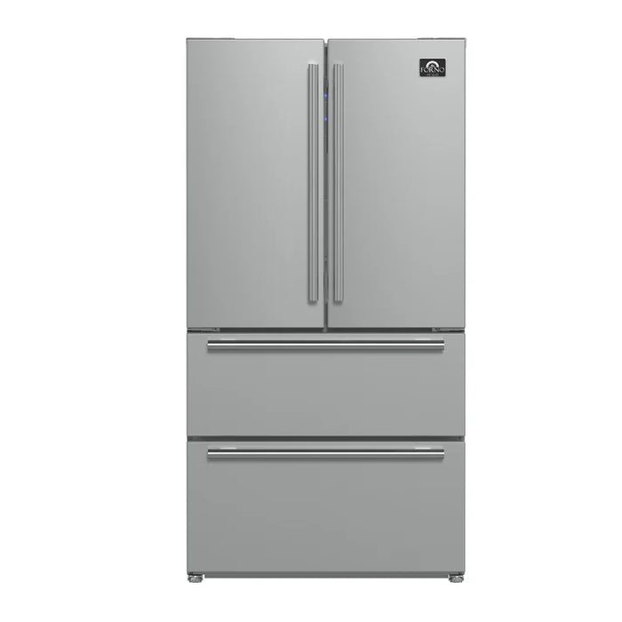 Forno 3-Piece Professional Kitchen Appliance Package – 36-Inch Gas Range, 36-Inch Built-In Refrigerator & 24-Inch Built-In Dishwasher – FBDL-004-02CAUS