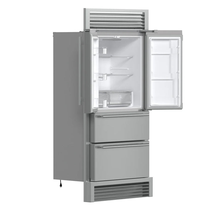 Forno Moena FFRBI1820-40SG 40″ French Door Refrigerator, Stainless Steel, 19.2 cu ft