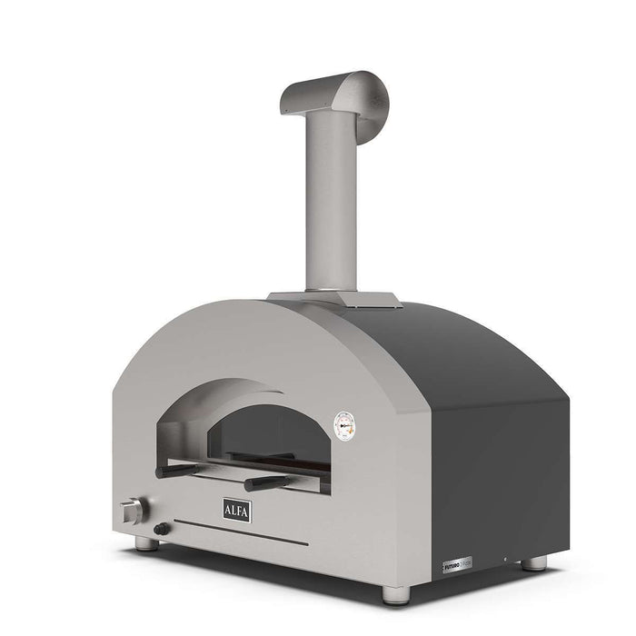 Alfa Futuro 2 Pizze Gas Outdoor Pizza Oven FXFT-2P-GWS-U – White Stone, 2-Pizza Capacity, Countertop, 1,000 °F Max Temp