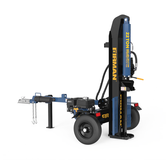 Firman Power Equipment GS2201 22‑Ton Portable Log Splitter – Vertical & Horizontal Operation, 196cc Engine, Auto‑Return Valve, Low‑Oil Shut‑off