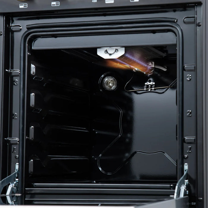 Forno Lamazze FFSGS6265-20BLK 20" Freestanding Gas Range – 4 Burners, 2.05 Cu. Ft. Oven, 21,200 BTU, Black