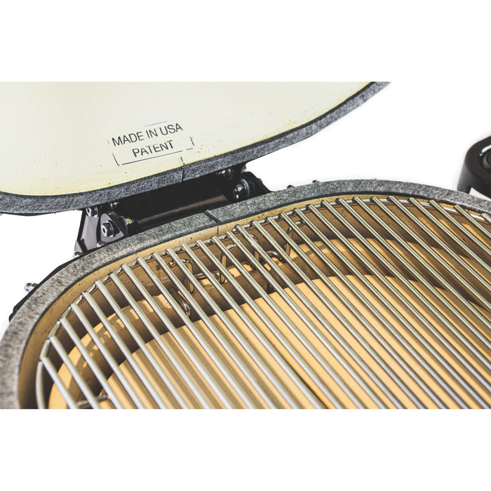 Primo Junior Charcoal Ceramic Grill Head Only | Oval Kamado Style BBQ Grill